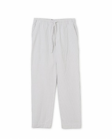 LEXINGTON Icons pyjamasbukse herre økologisk bomull Grå/hvit stripet