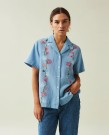 LEXINGTON Ajla denim brodert linbluse thumbnail