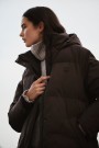 LEXINGTON Lang dunparkas – Mørkbrun thumbnail