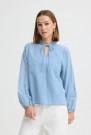 ICHI Barcy Bluse, lys blå thumbnail