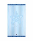 LEXINGTON Velour Strandhåndkle Blå/Hvit 100x180cm thumbnail
