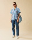 LEXINGTON Ajla denim brodert linbluse thumbnail