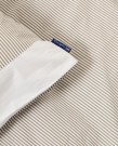 LEXINGTON stripete sengesett i bomullspercale – Olive/White 140x200cm thumbnail