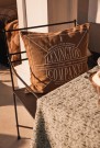 LEXINGTON Jacquardvevd bomullsduk med ornament – Beige/Dark Olive 150x250cm thumbnail