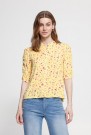 ICHI Vera – bluse, gul med blomster thumbnail