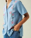 LEXINGTON Ajla denim brodert linbluse thumbnail