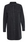 ICHI Denimskjortekjole Vasket Sort Denim thumbnail