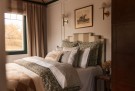 LEXINGTON stripete sengesett i bomullspercale – Olive/White 140x220cm thumbnail