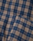 LEXINGTON Rutete sengesett i bomullsflanell denimblå/beige thumbnail