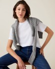 LEXINGTON Casual T-skjorte i bomull–modal, off-white thumbnail