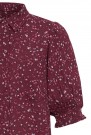 ICHI Vera SS26 - Blomstrete skjorte, burgunder thumbnail