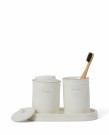 LEXINGTON Porselenskrukke til bomullspads – White/Beige  thumbnail