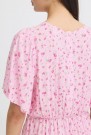 ICHI Vera – kjole, Rosa med blomster thumbnail