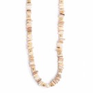 A&C Oslo Kort kjede, nature beads, beige thumbnail