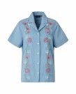LEXINGTON Ajla denim brodert linbluse thumbnail