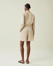 LEXINGTON Ruby Jacquardshorts i Lyocell Beige/Hvit-stripet thumbnail