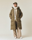 LEXINGTON Lang dunparkas – mørkegrønn thumbnail
