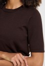 ICHI Luls O-Neck SS – T-skjorte, Mørk brun thumbnail