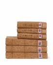 LEXINGTON velourhåndkle med ornamentmønster – Fudge 70x130cm thumbnail
