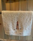 Håndkle med Ski-motiv, 30x50cm Sand thumbnail