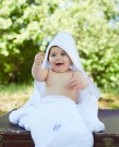 LEXINGTON Baby Badehåndkle Hvit/Grå thumbnail