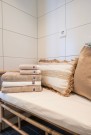 LEXINGTON Original Håndkle White/Tan Striped 50x70cm thumbnail