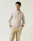 LEXINGTON Bomullsgenser Med Glidelås Lys Beige Melert thumbnail