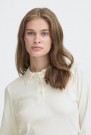ICHI PACIFIC Langermet Ribbet Piqueskjorte, Off White thumbnail