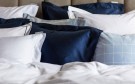 LEXINGTON Hotel Flanell Dynetrekk Lyseblå/Hvit 140x200cm thumbnail
