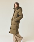 LEXINGTON Lang dunparkas – mørkegrønn thumbnail