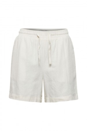 ICHI Lino Shorts – Hvit