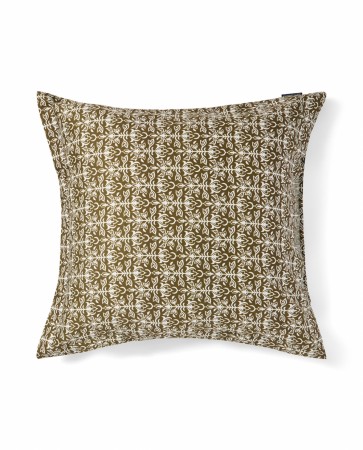 LEXINGTON Putevar med ornamentmønster – Olive/White 65x65cm