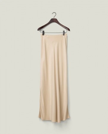 LEXINGTON Satengskjørt, Lys Beige