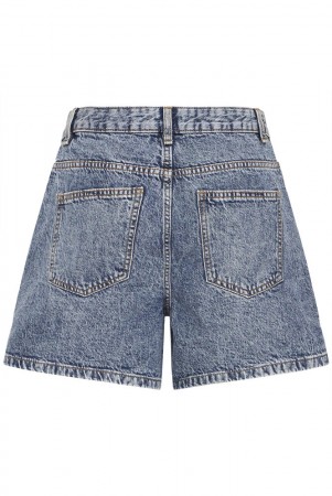 ICHI Haveny – Denimshorts, medium blå
