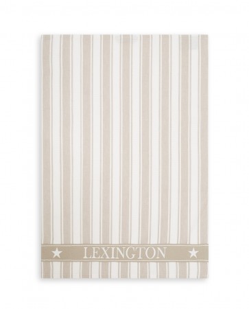 LEXINGTON Stripet Kjøkkenhåndkle Beige/Hvit