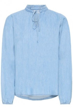 ICHI Barcy Bluse, lys blå