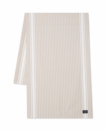LEXINGTON Icons Stripete bordløper, beige/hvit 50x150 cm