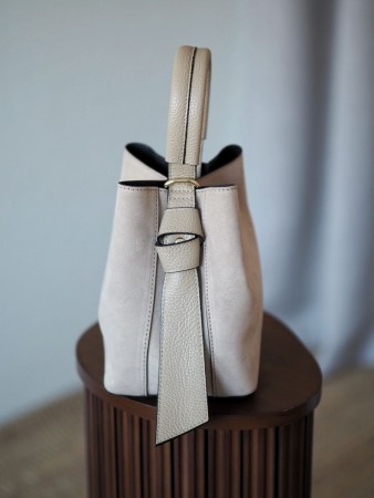 7 DAYS Veske semsket skinn, off-white