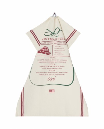 LEXINGTON Julekjøkkenhåndkle i økologisk bomull med fudge-oppskrift