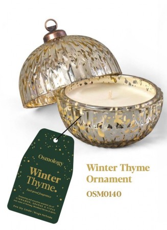 Winter Thyme duftlys i julekule – Gull