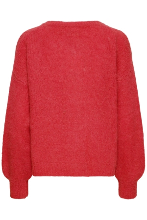 ICHI IXmarita Strikket Cardigan Rød