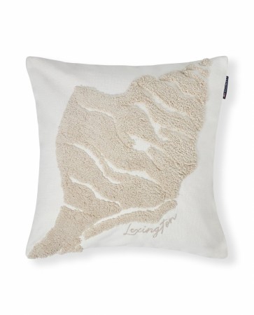 LEXINGTON Putetrekk med Skjellmotiv i Resirkulert Bomull Hvit/Beige 50x50cm