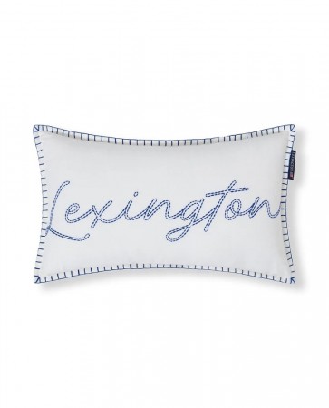 LEXINGTON Logo Pyntepute Hvit/Blå 30x50cm