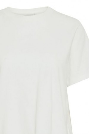 ICHI Palmer loose T-skjorte – White