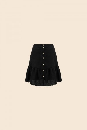 SECRETS BY B Elodie svart kort skjørt