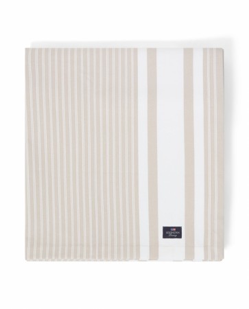 LEXINGTON Icons Oxford Stripete Duk, Beige/hvit 150x350 cm